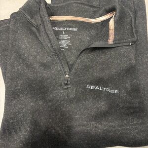 Realtree Men's Dark Charcoal Quarter-Zip Pullover